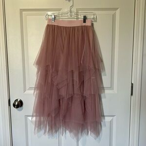 Pink tulle skirt